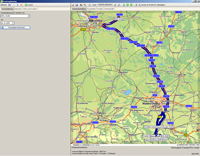 Grafische Tourenplanung (Zusatzmodul). Zum Vergrößern bitte anklicken.
